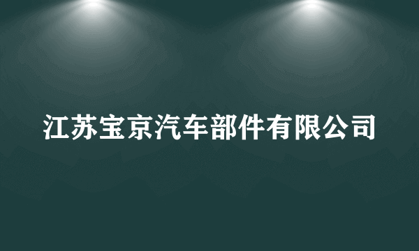 江苏宝京汽车部件有限公司