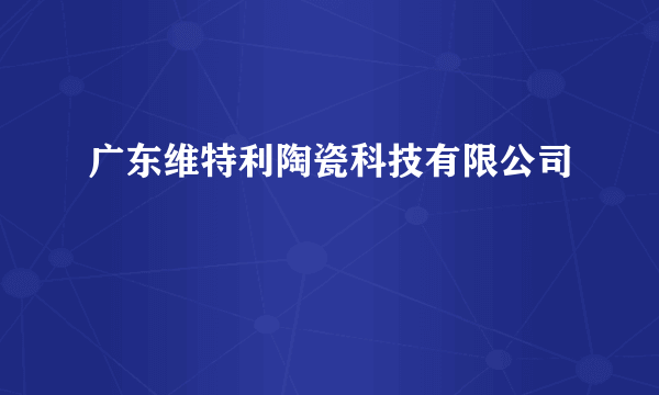 广东维特利陶瓷科技有限公司