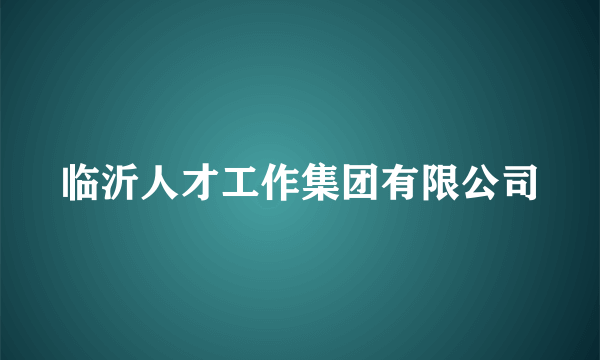 临沂人才工作集团有限公司