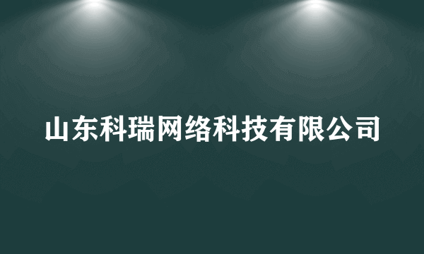 山东科瑞网络科技有限公司