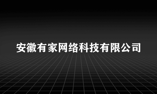 安徽有家网络科技有限公司