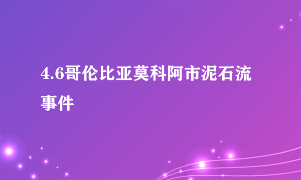 4.6哥伦比亚莫科阿市泥石流事件