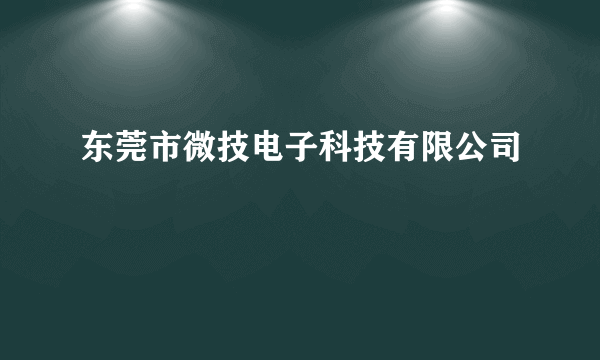 东莞市微技电子科技有限公司