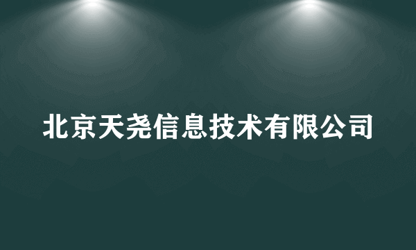 北京天尧信息技术有限公司