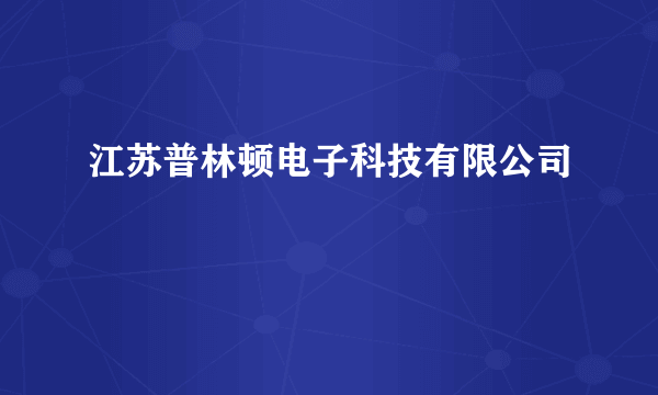 江苏普林顿电子科技有限公司