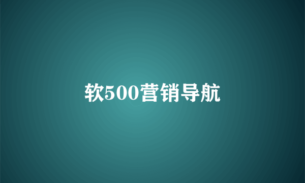 软500营销导航