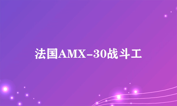 法国AMX-30战斗工