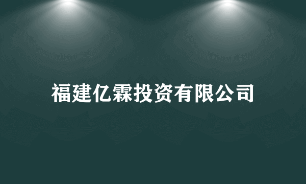 福建亿霖投资有限公司