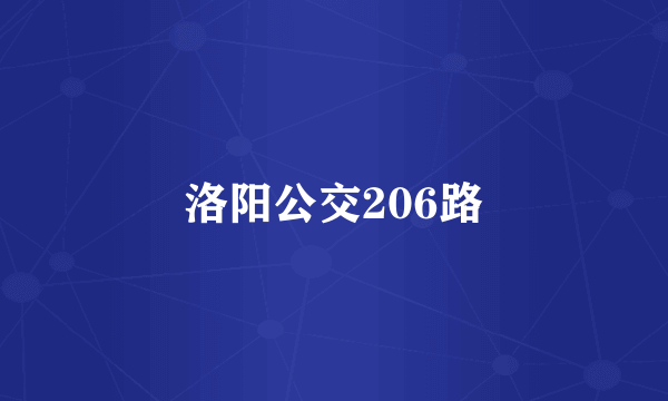 洛阳公交206路