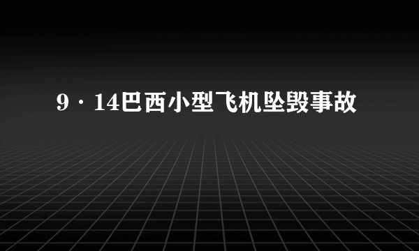 9·14巴西小型飞机坠毁事故