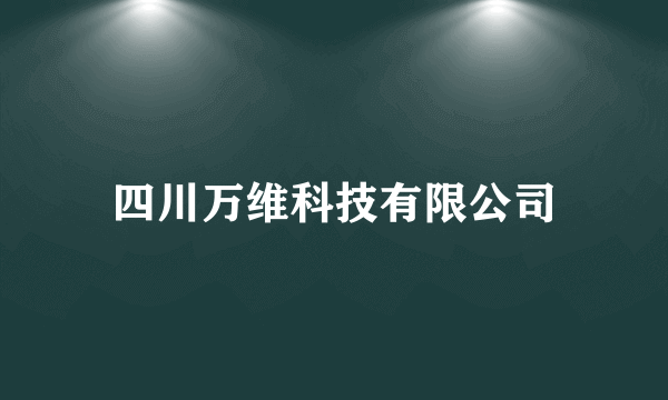 四川万维科技有限公司