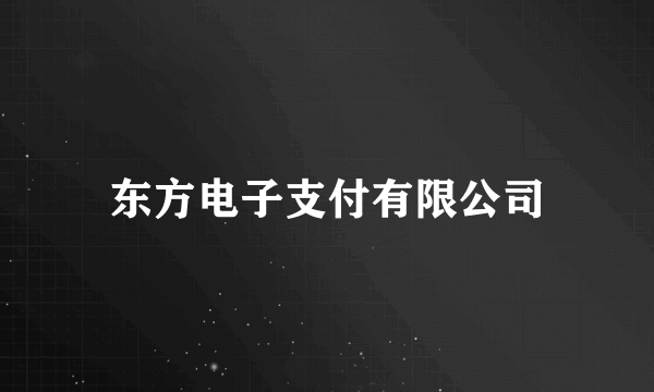 东方电子支付有限公司