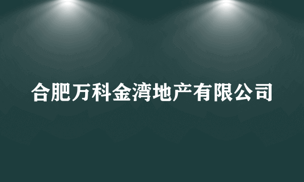 合肥万科金湾地产有限公司