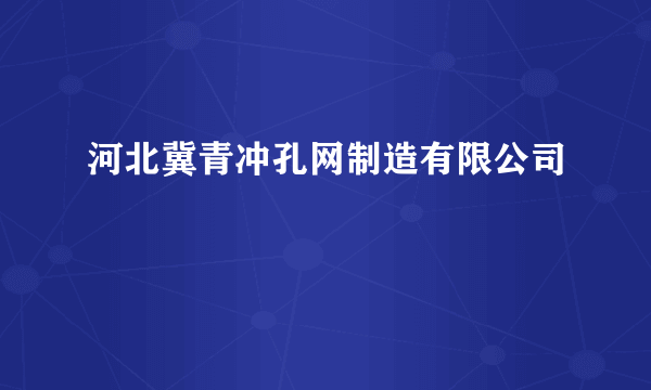 河北冀青冲孔网制造有限公司