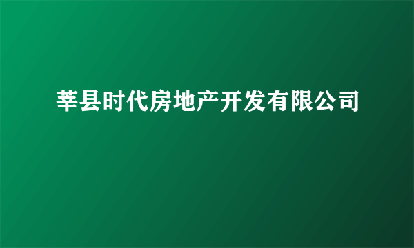 莘县时代房地产开发有限公司