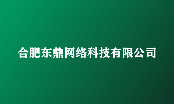 合肥东鼎网络科技有限公司