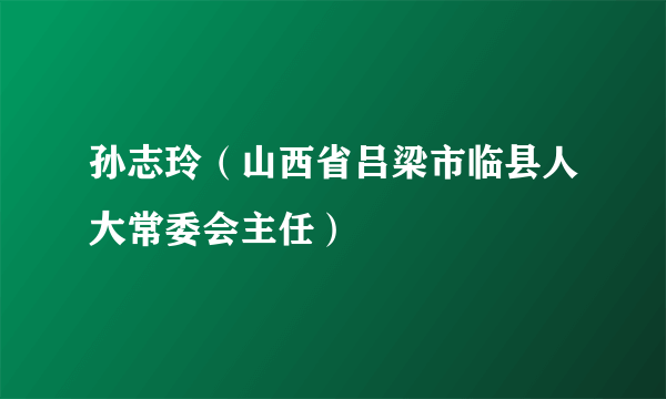 孙志玲（山西省吕梁市临县人大常委会主任）