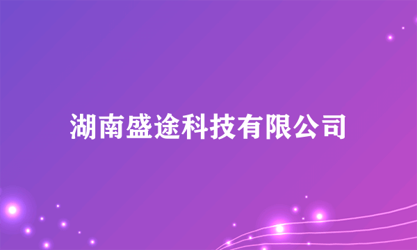 湖南盛途科技有限公司