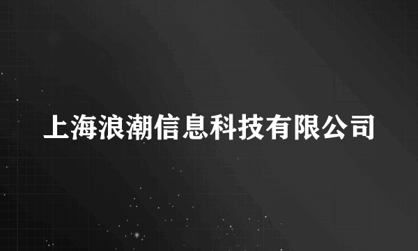 上海浪潮信息科技有限公司