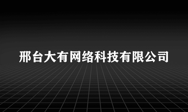 邢台大有网络科技有限公司