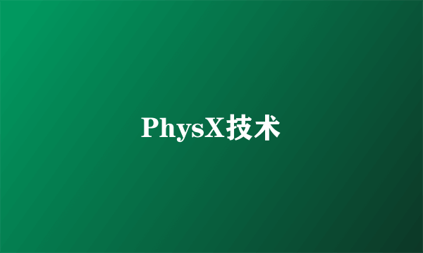 PhysX技术