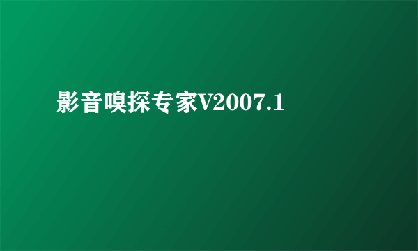 影音嗅探专家V2007.1