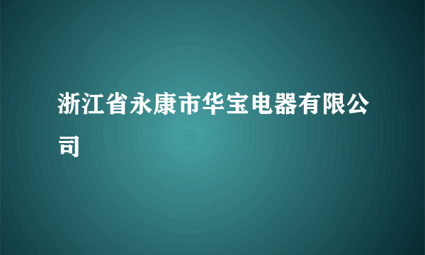 浙江省永康市华宝电器有限公司