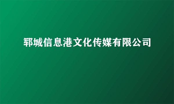 郓城信息港文化传媒有限公司