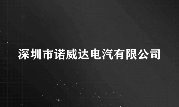 深圳市诺威达电汽有限公司