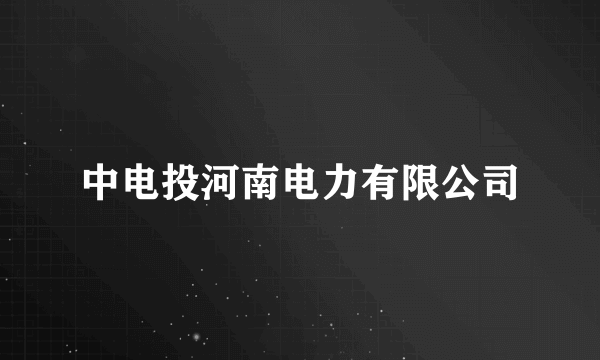 中电投河南电力有限公司