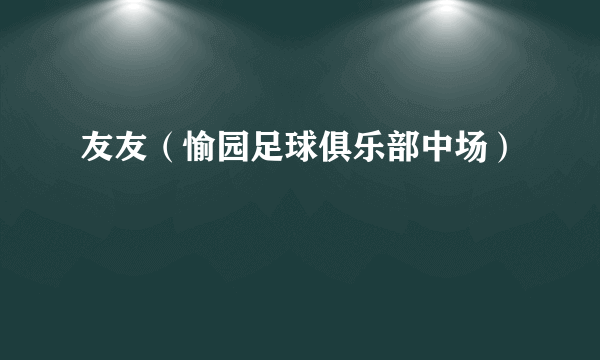 友友（愉园足球俱乐部中场）