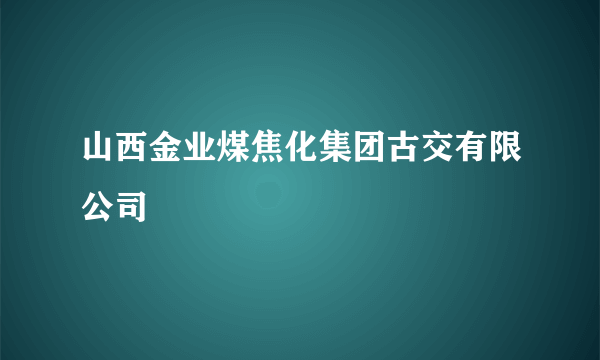 山西金业煤焦化集团古交有限公司