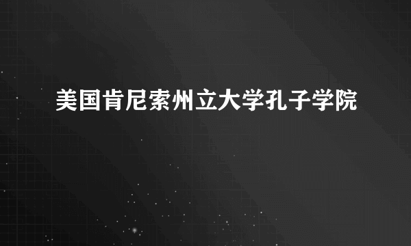 美国肯尼索州立大学孔子学院