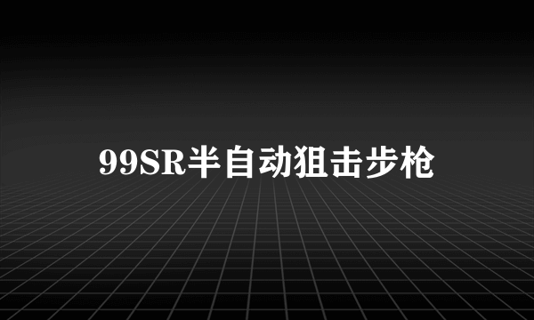 99SR半自动狙击步枪