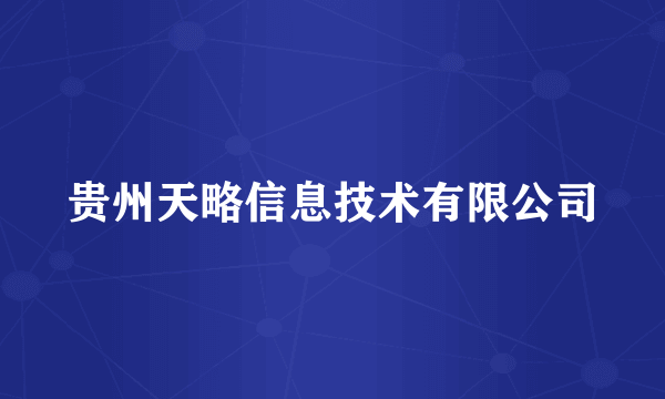 贵州天略信息技术有限公司