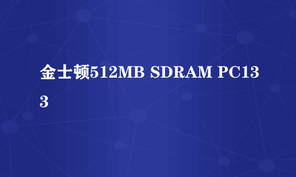 金士顿512MB SDRAM PC133