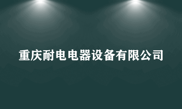 重庆耐电电器设备有限公司