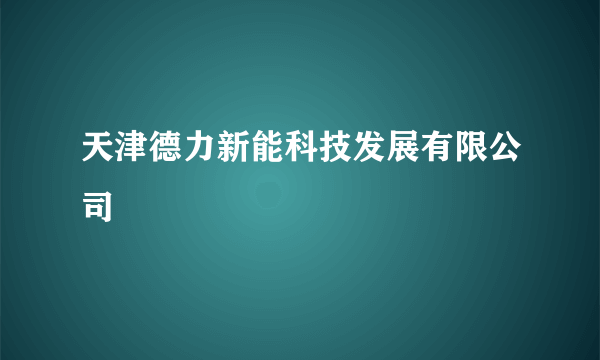 天津德力新能科技发展有限公司