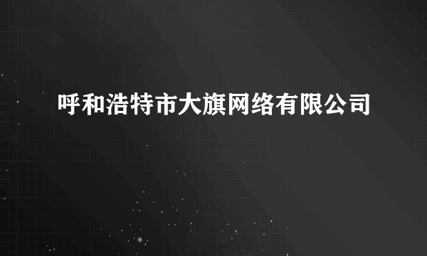 呼和浩特市大旗网络有限公司