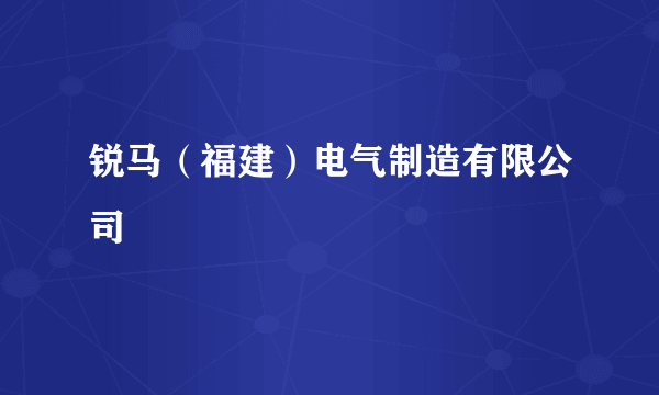 锐马（福建）电气制造有限公司