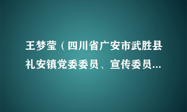 王梦莹（四川省广安市武胜县礼安镇党委委员、宣传委员、统战委员）