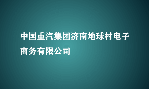 中国重汽集团济南地球村电子商务有限公司