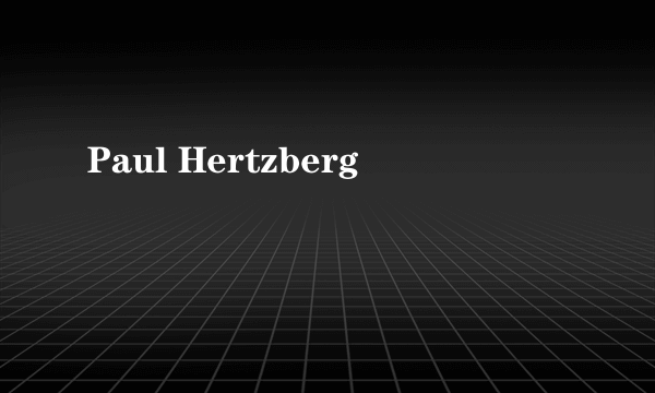 Paul Hertzberg