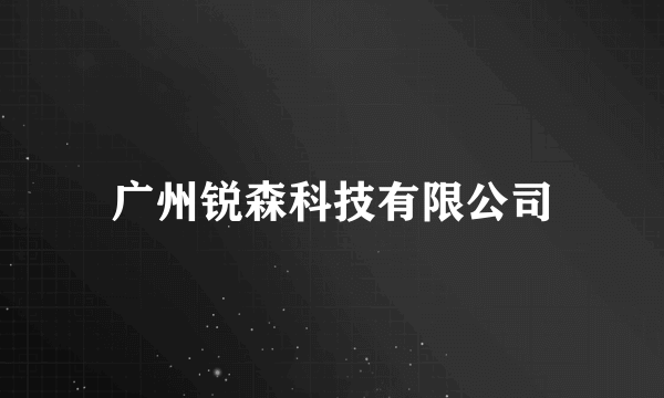 广州锐森科技有限公司