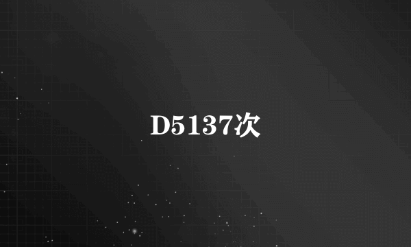 D5137次