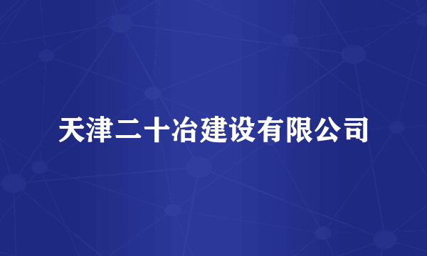 天津二十冶建设有限公司