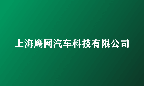 上海鹰网汽车科技有限公司