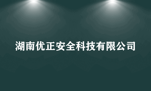 湖南优正安全科技有限公司