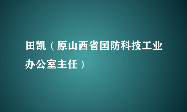 田凯（原山西省国防科技工业办公室主任）