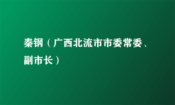 秦钢（广西北流市市委常委、副市长）